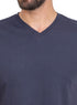 Indigo V - neck T-Shirt - Khotwh